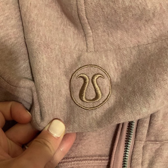 Lululemon Scuba Oversized Half-Zip Hoodie Heathered Pink Taupe XL/XXL - Picture 5 of 7